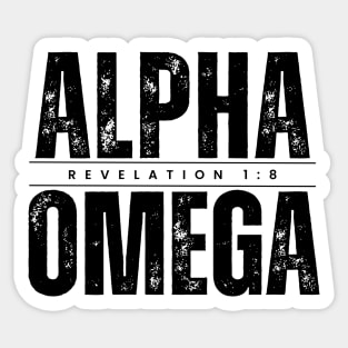 Alpha Omega Revelation 1:8 Sticker